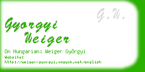 gyorgyi weiger business card