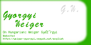 gyorgyi weiger business card
